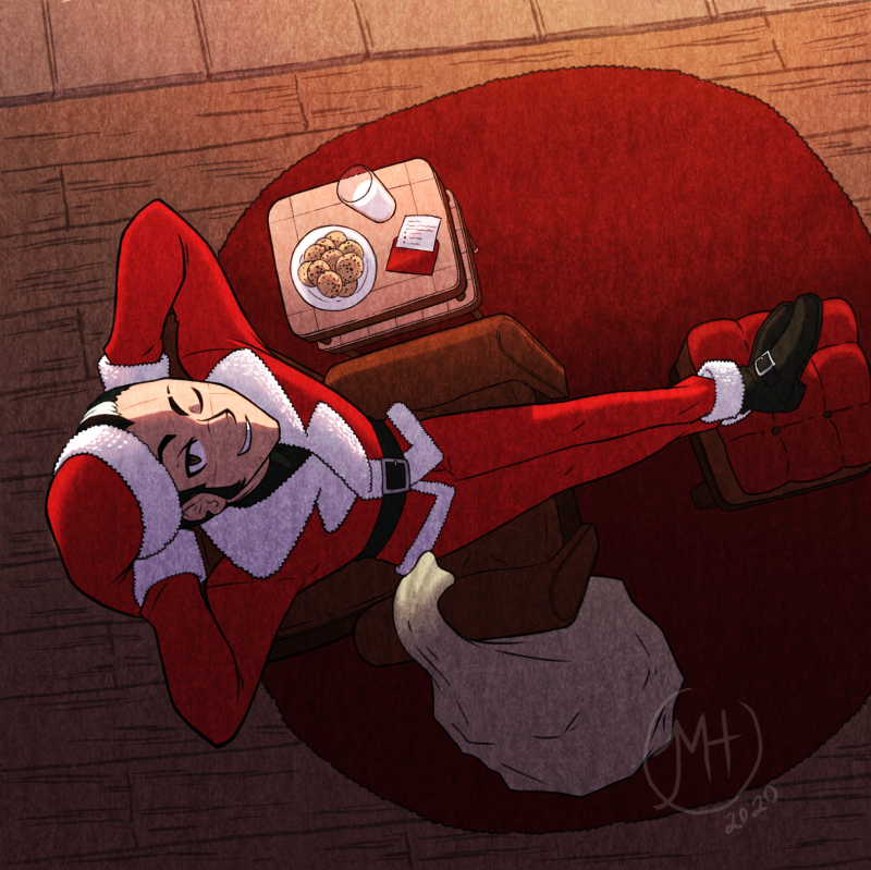 Holiday Art: Rosso, the Slacker Santa
